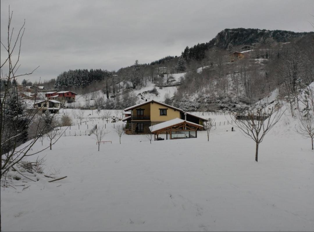 Chalet con piscina climatizada en la naturaleza Areatza Exterior foto